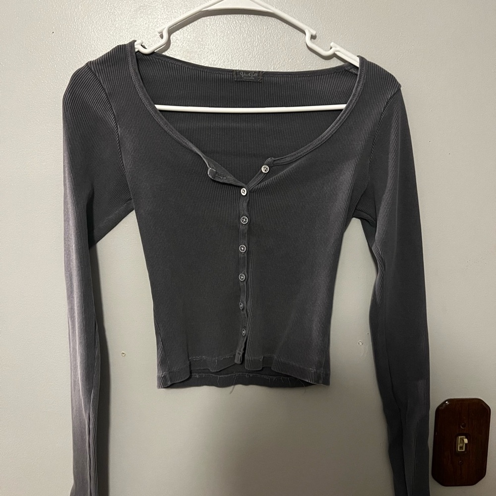 Brandy Melville/John Galt Henley Long Sleeve Top